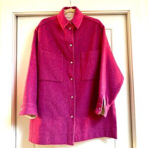 IRO Pink Wool Shacket Car Coat, size Small/Medium